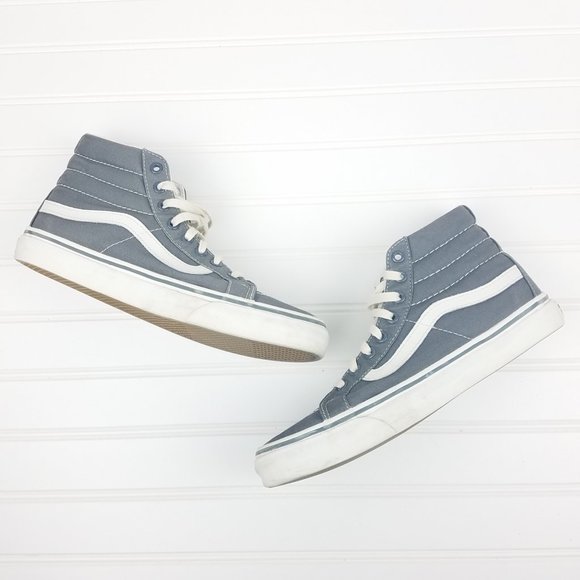 Vans Shoes - Vans Sk8-Hi High Top Gray Canvas Sneakers 8.5/7.0